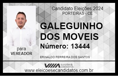 Candidato GALEGUINHO DOS MOVEIS 2024 - PORTEIRAS - Eleições