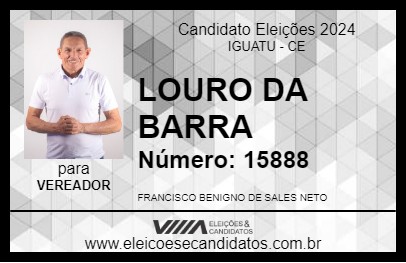 Candidato LOURO DA BARRA 2024 - IGUATU - Eleições