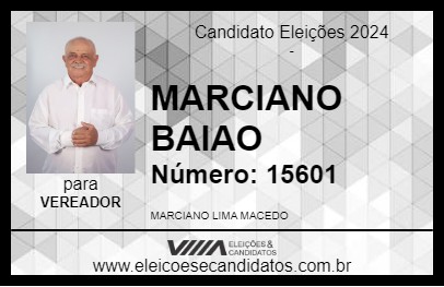 Candidato MARCIANO BAIAO 2024 - IGUATU - Eleições