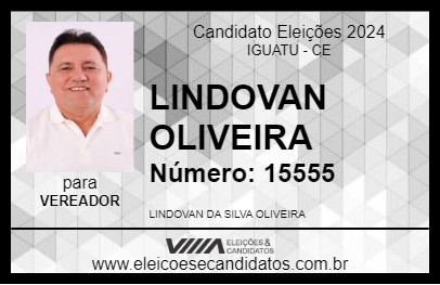 Candidato LINDOVAN OLIVEIRA 2024 - IGUATU - Eleições