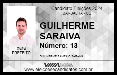 Candidato GUILHERME SARAIVA 2024 - BARBALHA - Eleições