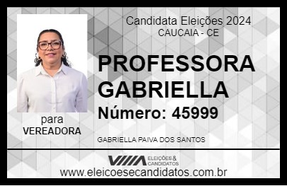 Candidato PROFESSORA GABRIELLA 2024 - CAUCAIA - Eleições