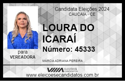 Candidato LOURA DO ICARAÍ 2024 - CAUCAIA - Eleições