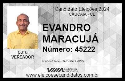 Candidato EVANDRO MARACUJÁ 2024 - CAUCAIA - Eleições