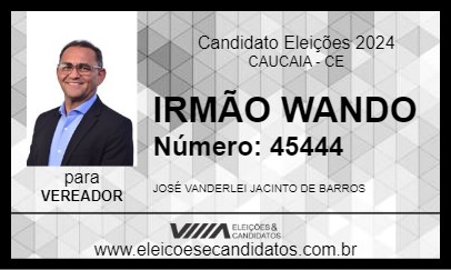 Candidato IRMÃO WANDO 2024 - CAUCAIA - Eleições