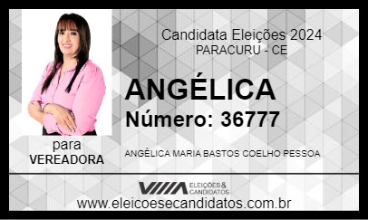 Candidato ANGÉLICA 2024 - PARACURU - Eleições