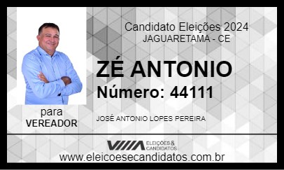 Candidato ZÉ ANTONIO 2024 - JAGUARETAMA - Eleições