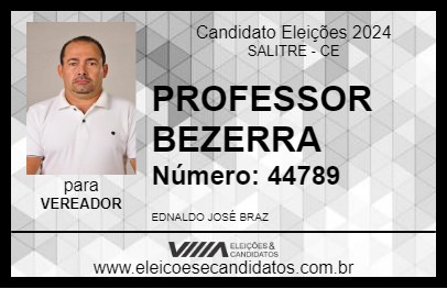 Candidato PROFESSOR BEZERRA 2024 - SALITRE - Eleições