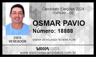 Candidato OSMAR PAVIO 2024 - ITAPIÚNA - Eleições