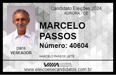 Candidato MARCELO PASSOS 2024 - AURORA - Eleições