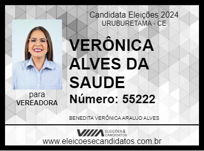 Candidato VERÔNICA ALVES DA SAUDE 2024 - URUBURETAMA - Eleições