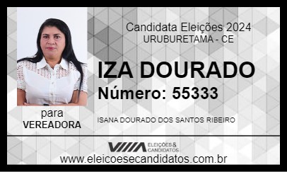 Candidato IZA DOURADO 2024 - URUBURETAMA - Eleições