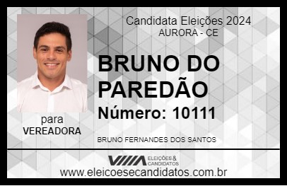 Candidato BRUNO DO PAREDÃO 2024 - AURORA - Eleições