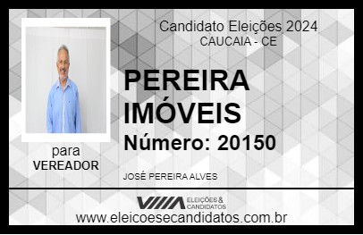 Candidato PEREIRA IMÓVEIS 2024 - CAUCAIA - Eleições