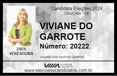 Candidato VIVIANE DO GARROTE 2024 - CAUCAIA - Eleições