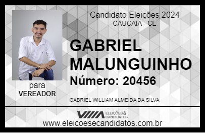 Candidato GABRIEL MALUNGUINHO 2024 - CAUCAIA - Eleições