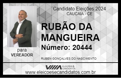 Candidato RUBÃO DA MANGUEIRA 2024 - CAUCAIA - Eleições