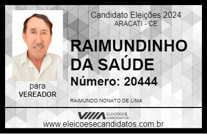 Candidato RAIMUNDINHO DA SAÚDE 2024 - ARACATI - Eleições