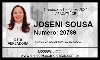 Candidato JOSENI SOUSA 2024 - ARACATI - Eleições