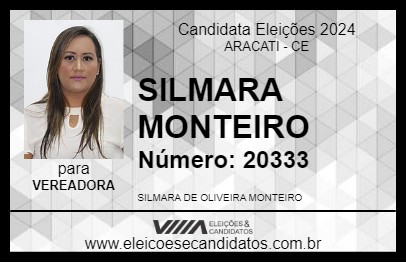 Candidato SILMARA MONTEIRO 2024 - ARACATI - Eleições