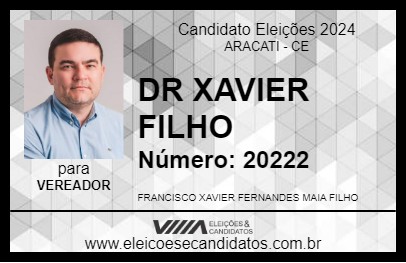 Candidato DR XAVIER FILHO 2024 - ARACATI - Eleições