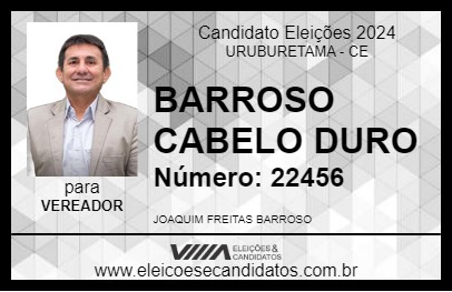 Candidato BARROSO CABELO DURO 2024 - URUBURETAMA - Eleições