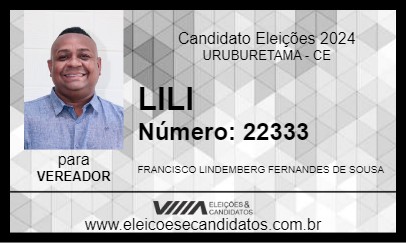 Candidato LILI 2024 - URUBURETAMA - Eleições