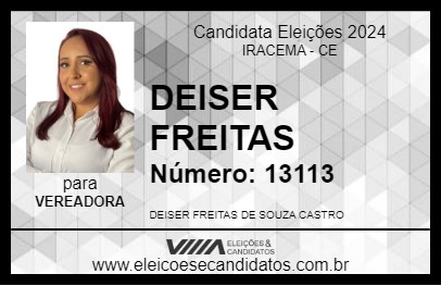 Candidato DEISER FREITAS 2024 - IRACEMA - Eleições