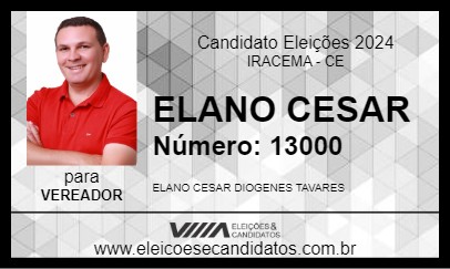 Candidato PROFESSOR ELANO 2024 - IRACEMA - Eleições