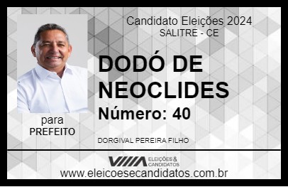 Candidato DODÓ DE NEOCLIDES 2024 - SALITRE - Eleições