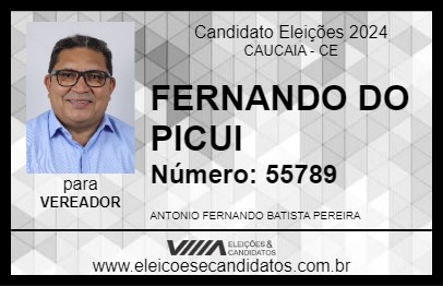 Candidato FERNANDO DO PICUI 2024 - CAUCAIA - Eleições