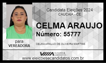 Candidato CELMA ARAUJO 2024 - CAUCAIA - Eleições