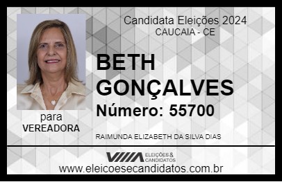 Candidato BETH GONÇALVES 2024 - CAUCAIA - Eleições