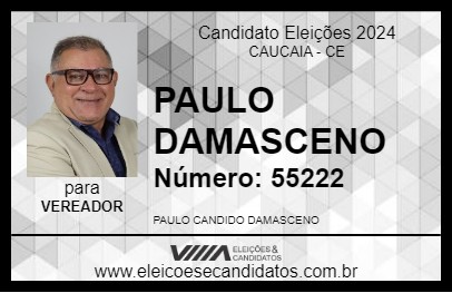 Candidato PAULO DAMASCENO 2024 - CAUCAIA - Eleições