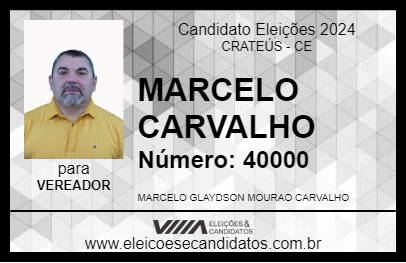 Candidato MARCELO CARVALHO 2024 - CRATEÚS - Eleições