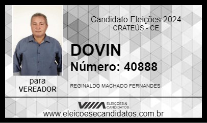 Candidato DOVIN 2024 - CRATEÚS - Eleições