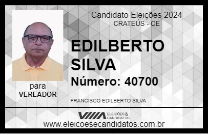 Candidato EDILBERTO SILVA 2024 - CRATEÚS - Eleições