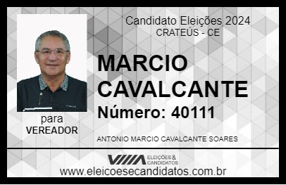 Candidato MARCIO CAVALCANTE 2024 - CRATEÚS - Eleições