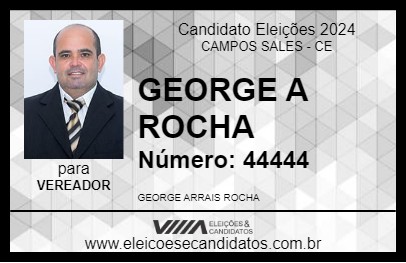 Candidato GEORGE A ROCHA 2024 - CAMPOS SALES - Eleições