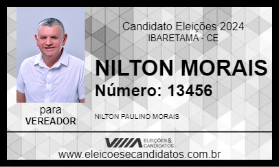 Candidato NILTON MORAIS 2024 - IBARETAMA - Eleições