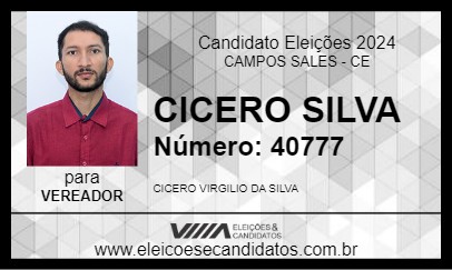 Candidato CICERO SILVA 2024 - CAMPOS SALES - Eleições