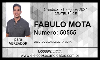 Candidato FABULO MOTA 2024 - CRATEÚS - Eleições