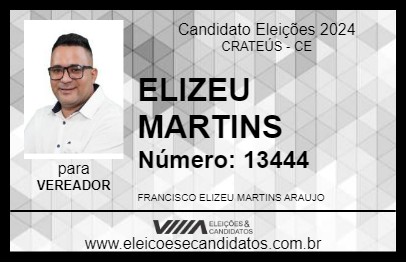 Candidato ELIZEU MARTINS 2024 - CRATEÚS - Eleições