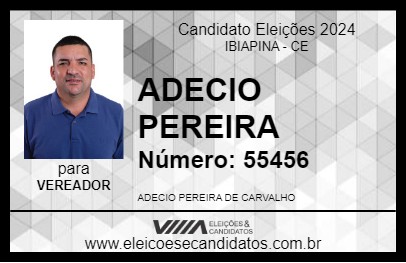 Candidato ADECIO PEREIRA 2024 - IBIAPINA - Eleições