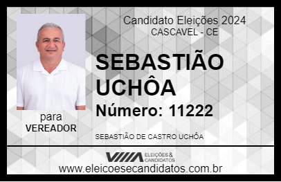 Candidato SEBASTIÃO UCHÔA 2024 - CASCAVEL - Eleições