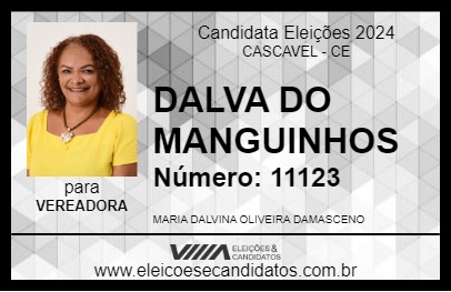 Candidato DALVA DO MANGUINHOS 2024 - CASCAVEL - Eleições