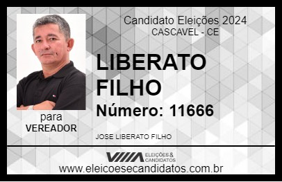 Candidato LIBERATO FILHO 2024 - CASCAVEL - Eleições