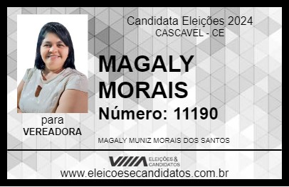 Candidato MAGALY MORAIS 2024 - CASCAVEL - Eleições