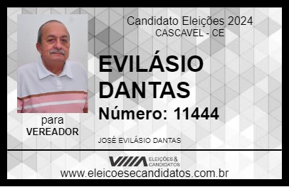 Candidato EVILÁSIO DANTAS 2024 - CASCAVEL - Eleições