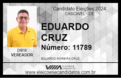 Candidato EDUARDO CRUZ 2024 - CASCAVEL - Eleições